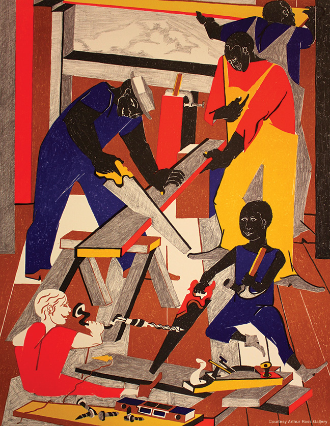 The Workshop by Jacob Lawrence. 