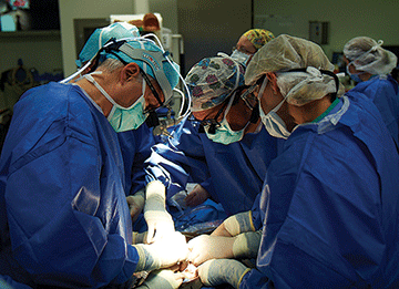 Performing fetal surgery