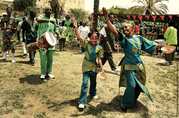 Celebrations in the Village of Peace in Dimona, Israel, home of the African Hebrew Israelites of Jerusalem.