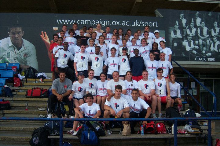 The Penn track team during their 2010 trip to England.