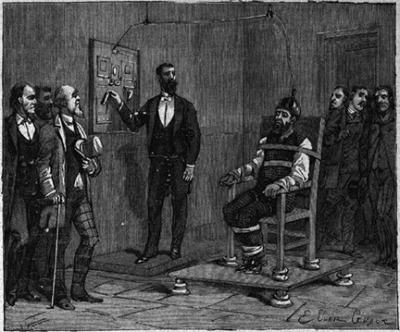 The execution of William Kemmler, August 6, 1890.