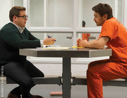 Jonah Hill as Finkel and James Franco as Longo in a scene from the film.