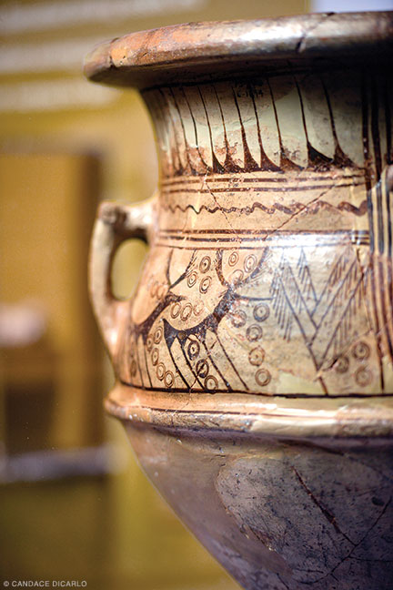 Ceramic krater, ninth-eighth century BCE; its distinctive painted decoration was rare in Gordion. 