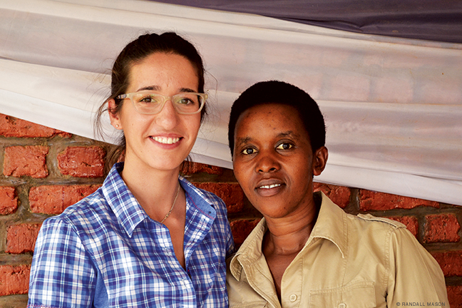 PennPraxis team-member Laura Lacombe (left) with Rachel Murekatete, CNLG’s manager for the Nyamata memorial.