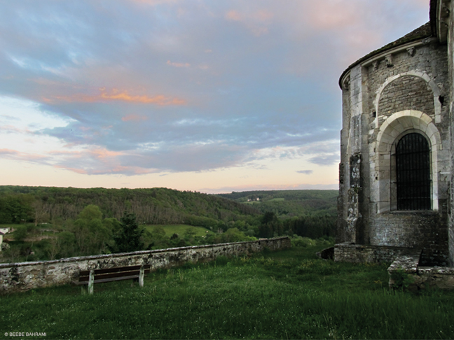 Photo from Avallon’s upper rampart wall overlooking the Morvan Forest