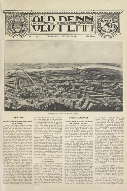 Cover of Old Penn, Vol VI, No 1