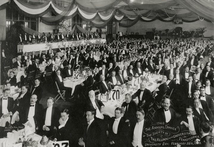 Photo of the Penn Alumni Society Dinner, 1909