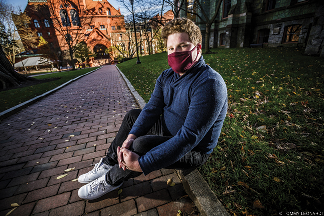 Photo of Ben Platt on Penn campus