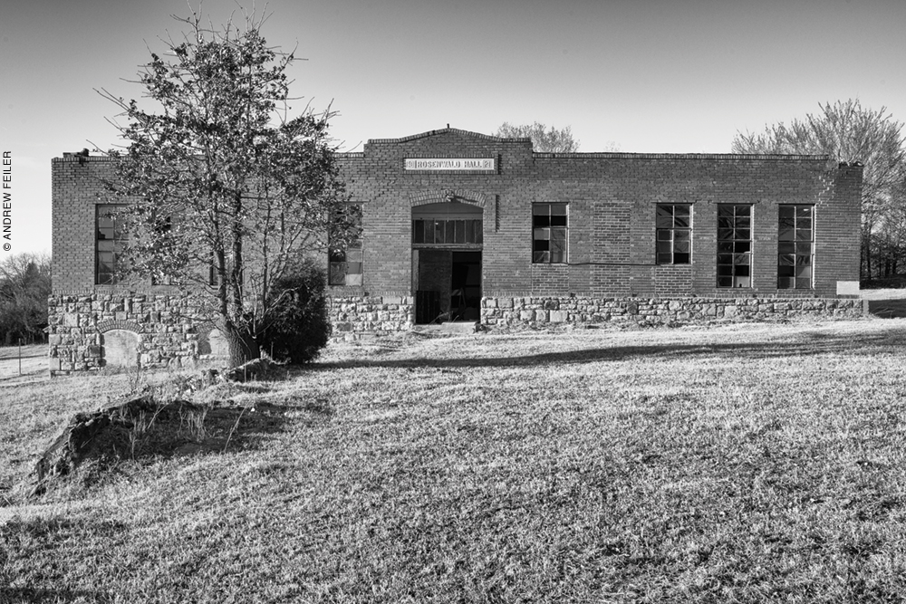 Exterior photo of Rosenwald Hall, Seminole County, Oklahoma