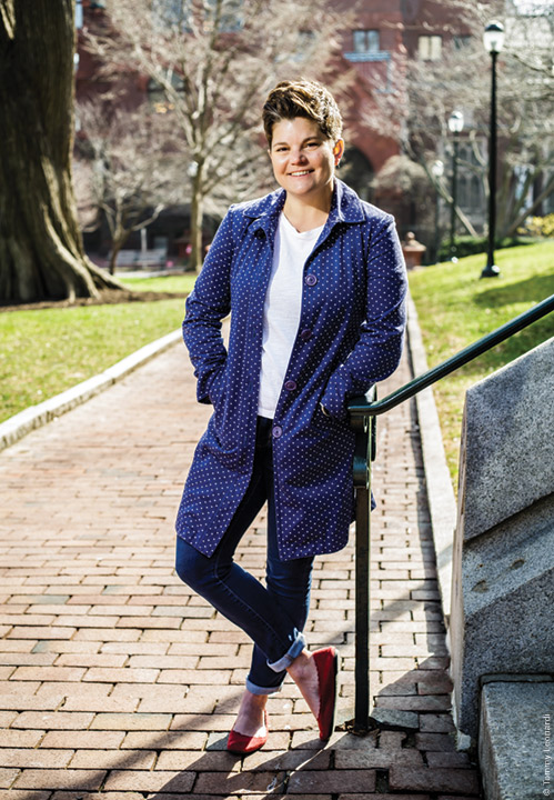 Photo of Amy Castro Baker outside of College Hall