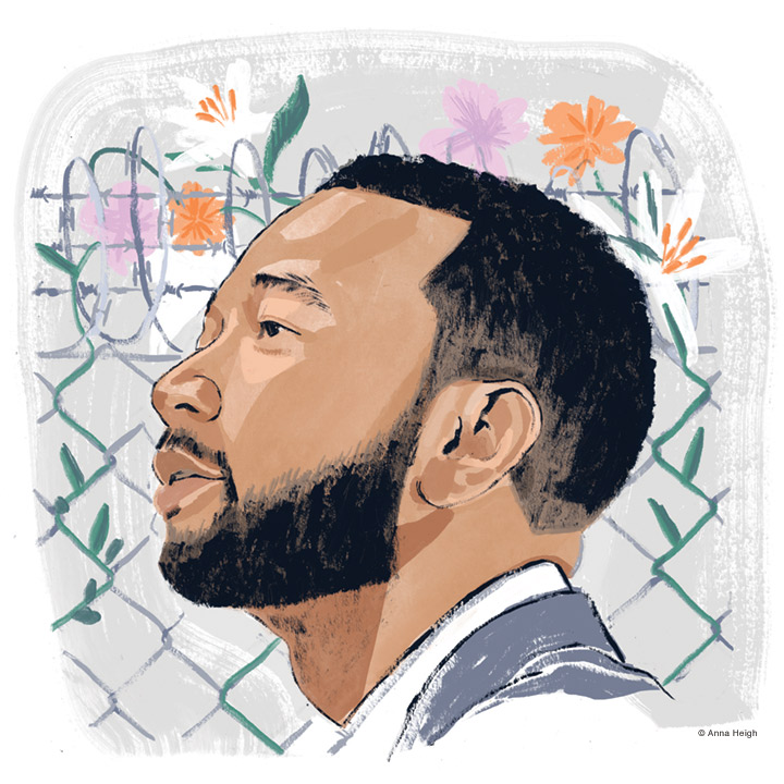 Illustrated portrait of John Legend