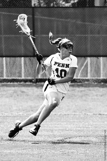 Photo of Ali DeLuca Cloherty playing lacrosse