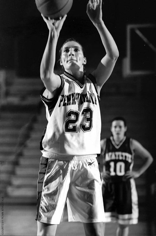 Photo of Diana Caramanico free throwing during a game