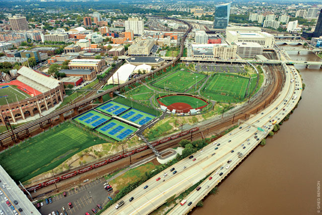 aerial photo of Penn Park