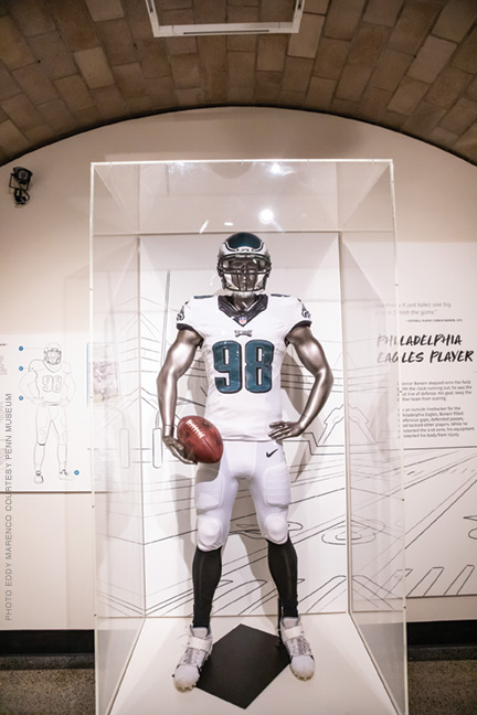 Photo from exhibit of Philadelphia Eagles uniform.