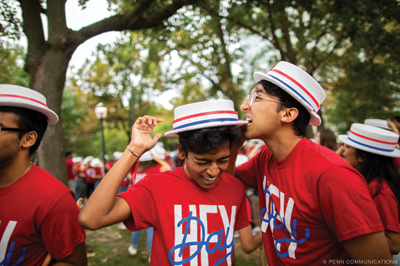 Photo of juniors enjoying Hey Day at Penn.